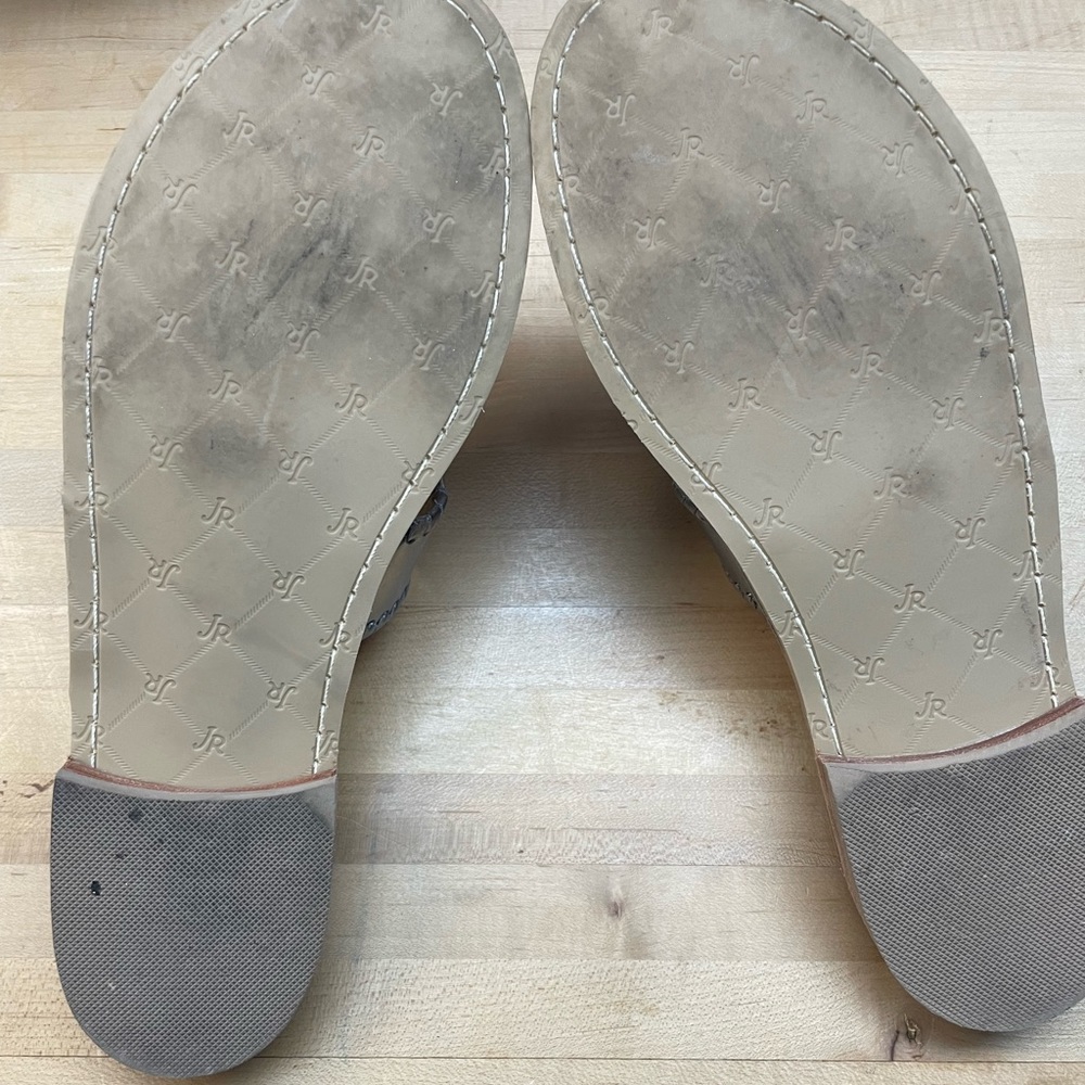 Jack Rogers Jack II leather sandals Size 8 Color Pewter/Silver - Picture 7 of 9